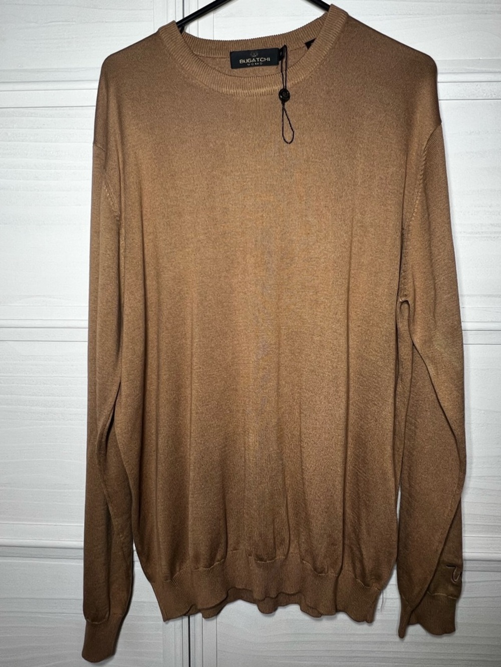 NWT Bugatchi UOMO Men's Camel/Tan Crewneck Sweater